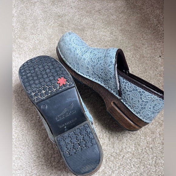 dansko XP clog blue lace chambray pattern size 41 - Picture 3 of 12